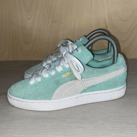 Puma Suede Teal / White 355462-32 Women's 6 - Picture 1 of 10
